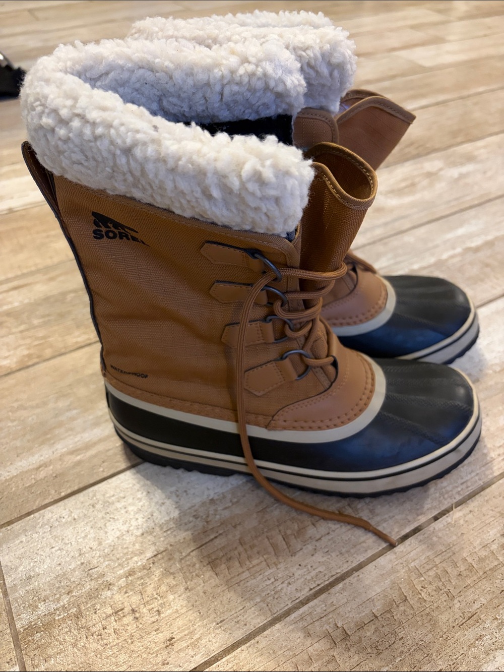 Sorel Waterproof Snow Boots with Faux-Sherpa Cuff